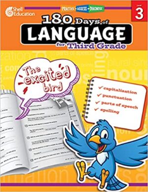 180 Days of Language for Third Grade – Build Grammar Skills and Boost Reading Comprehension Skills with this 3rd Grade Workbook (180 Days of Practice) 1st Edition