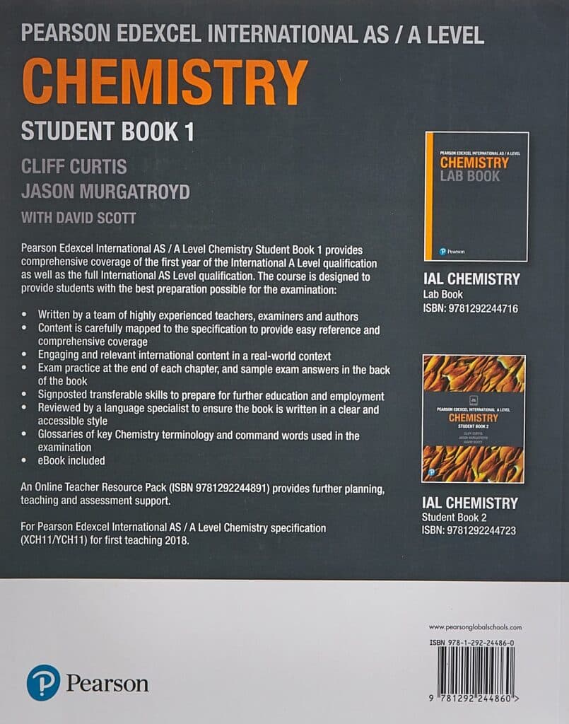 Edexcel Pearson Chemistry WCH10 Past Papers - Alefredo Books