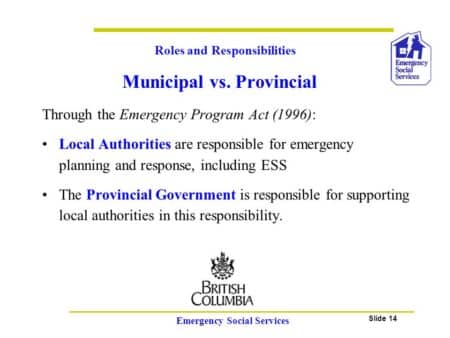 The British Columbia Emergency Program Act Update