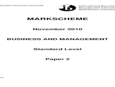 IB Past Papers Business