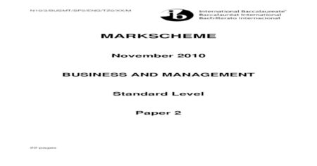 IB Past Papers Business