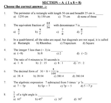 Past Papers mathematics paper