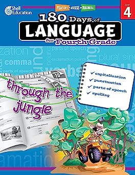 180 Days of Language for Fourth Grade – Build Grammar Skills and Boost Reading Comprehension Skills with this 4th Grade Workbook (180 Days of Practice) 1st Edition