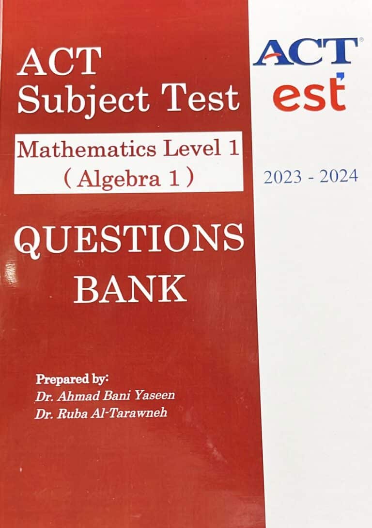 ACT Subject Test Mathematics Level1 (Algebra 1) (Questions Bank) Dr ...