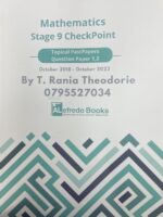 Mathematics Stage 9 CheckPoint Topical PastPapers Question Paper 1,2 October 2018 - October 2023 By T. Rania Theodorie ( Digital Format)