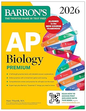 AP Biology Premium, 2026: Prep Book with 6 Practice Tests + Comprehensive Review + Online Practice (Barron’s AP Prep)