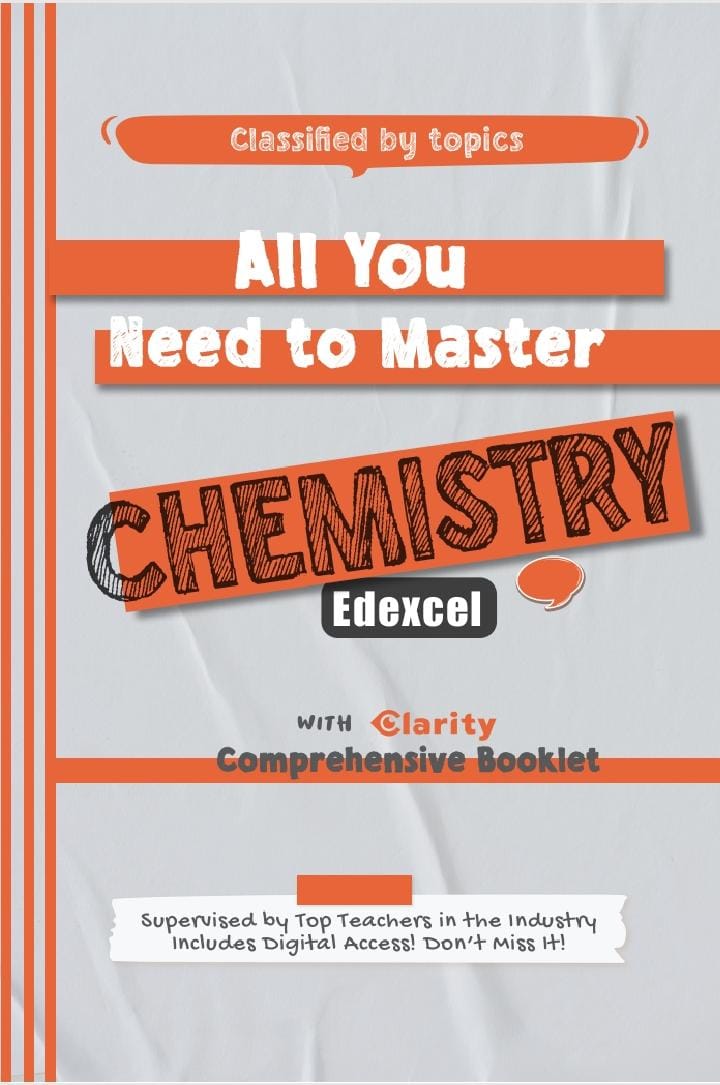 All You Need To Master Chemistry With Clarity Comprehensive Booklet – Edexcel – Classified By Topics – Step By Step Answers – Digital Format